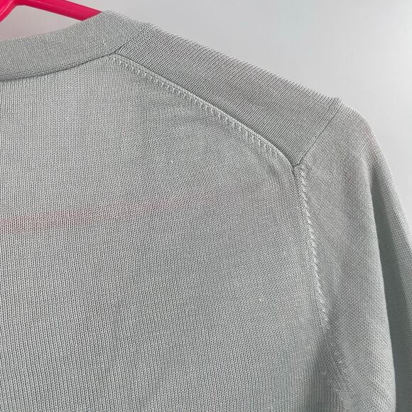 Magaschoni Silk Cardigan Size Small Sweater Classic Light Green Designer Luxury - Picture 7 of 14